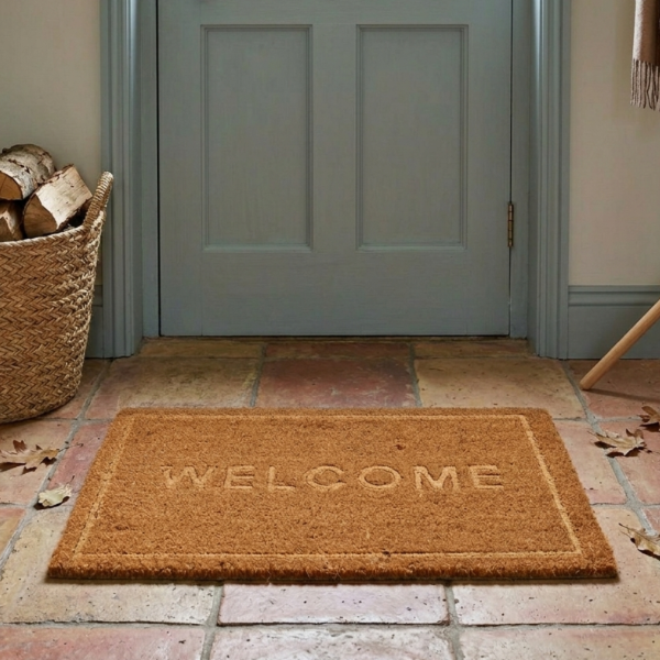 Producto - FELPUDO INDIA COCO GRABADO WELCOME 40X60CM - ART 0110