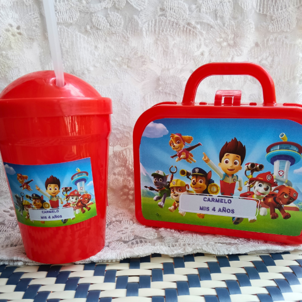 Producto - Kit Vaso mas Valijita Personalizados con Tu TEMATICA