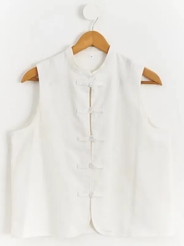 Producto - Chaleco Nelly (Lino Sastrero) Blanco