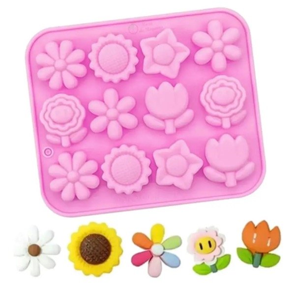 Producto - MOLDE SILICONA FLORES SURTIDAS
