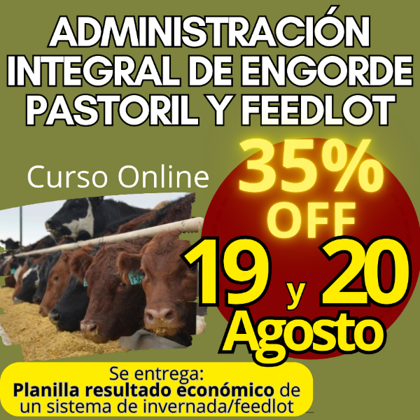 Producto - Curso Online: Administración Integral de Engorde Pastoril y Feedlot