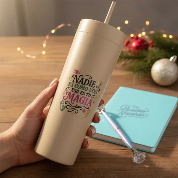 Producto - Box Regalo Vaso Skiny + Libreta+ Lapicera Navidad