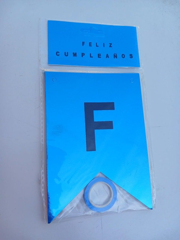 Producto - Banderín Espejado "FC" Celeste