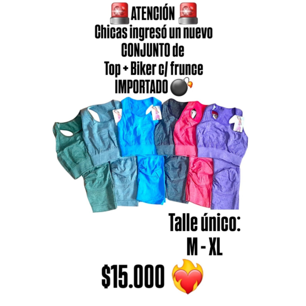 Producto - Conjunto Top y biker c/frunce - 0