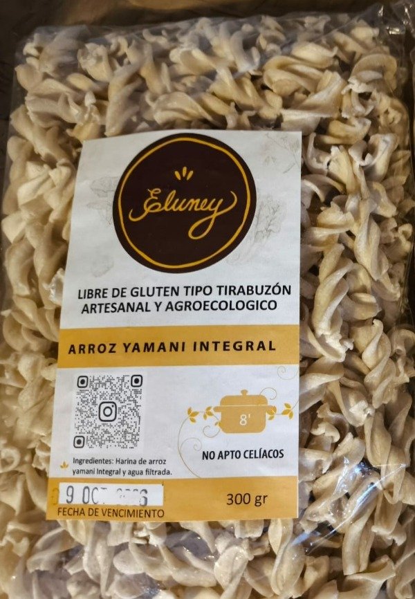 Producto - Fideos Tirabuzón de Arroz Yamani Integral SIN GLUTEN - Eluney