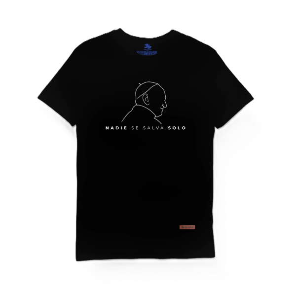 Producto - Remera Papa Francisco Nadie Se Salva Solo Negra