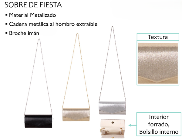 Producto - SOBRE DE FIESTA LA CHAPELLE 12UO 7344