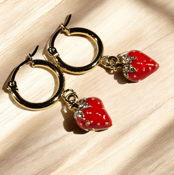 Producto - Argollitas doradas media frutilla