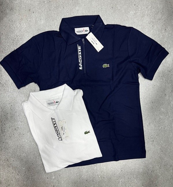 Producto - Chomba con cierre lacoste pique