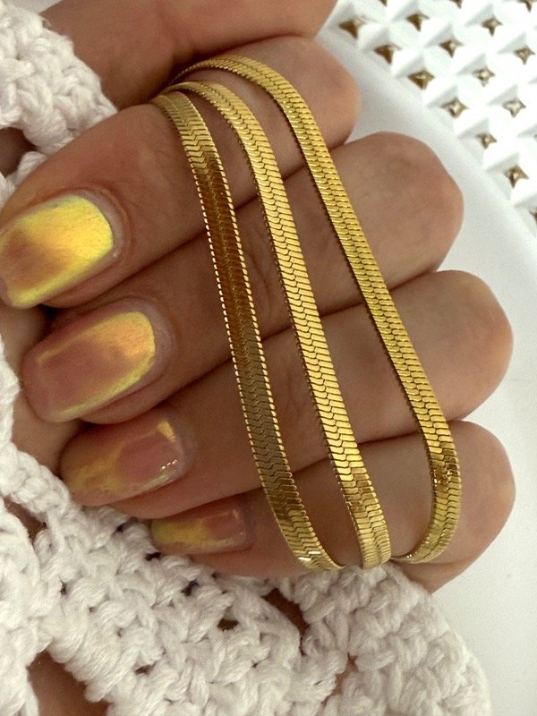 Producto - CD156 Cadena snake acero dorado 50 cm