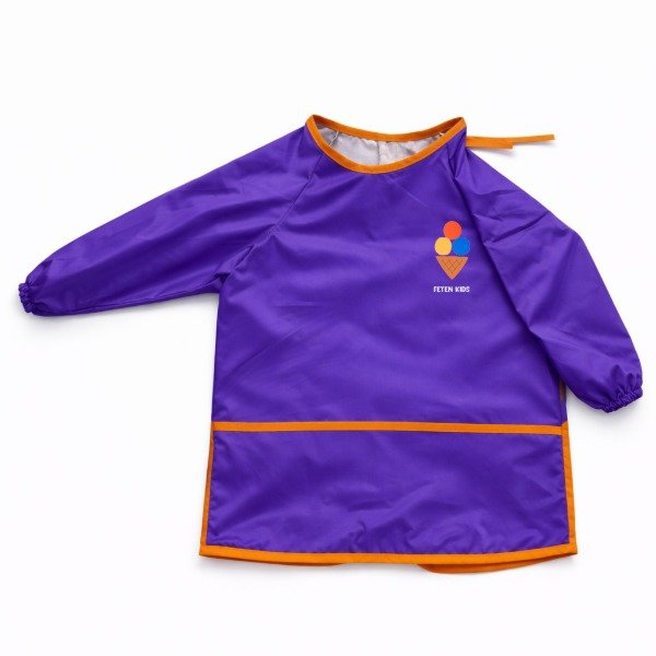 Producto - Pintorcito - Babero Manga Larga - Colores lisos con estampa - Impermeable - 8
