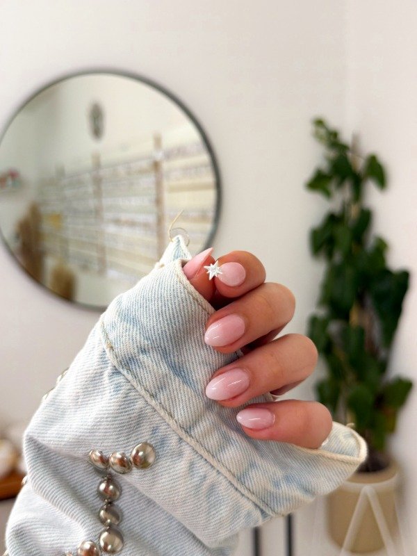 Producto - Piercing acero blanco estrella cúbic