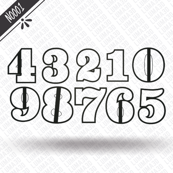 Producto - N0001 - Números del 0 al 9