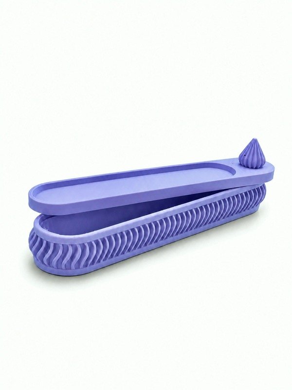 Producto - Porta incienso con Espacio de guardado color Violeta Pastel