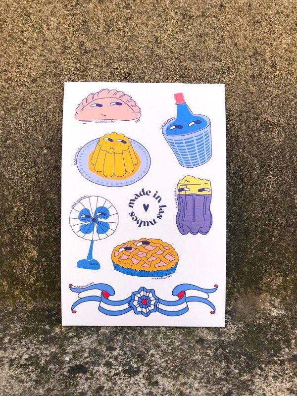 Producto - Plancha Stickers Damajuana