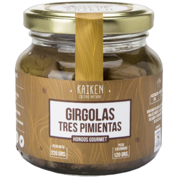 Producto - Gírgolas en conserva a las tres pimientas - 220g [Kaiken]