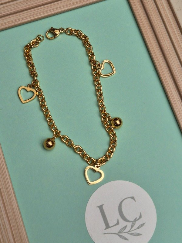 Producto - Pulsera Corazones y Perlas