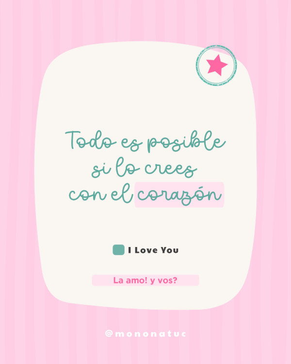 Producto - Caligrafica I LOVE YOU