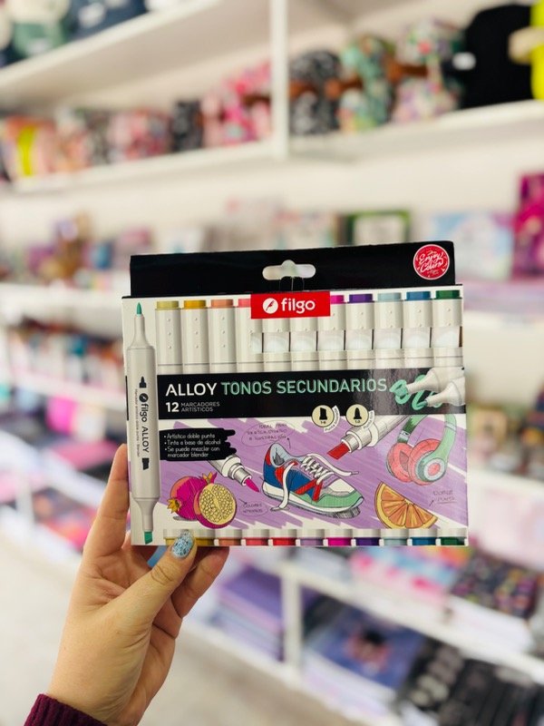 Producto - Caja Filgo alloy x 12 colores doble punta