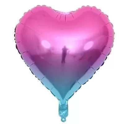 Producto - Globo corazón 20 cm degrade fucsia azul