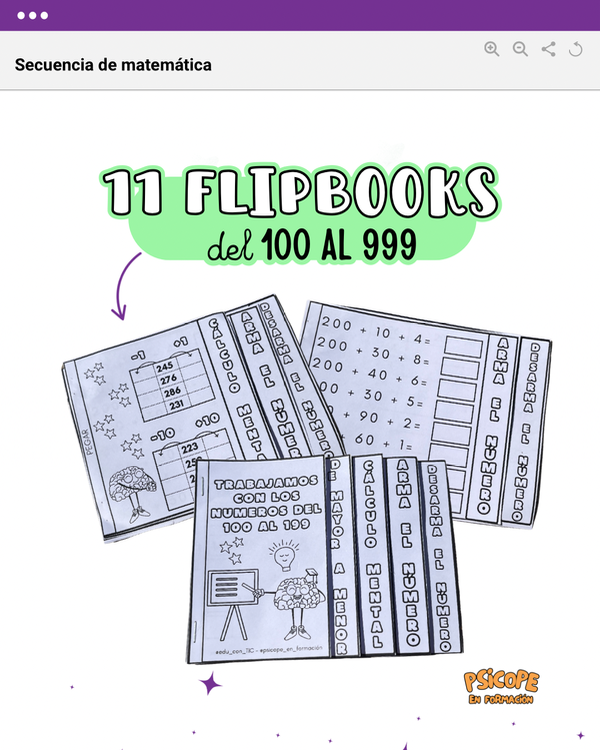 Producto - FLIPBOOKS: 100-999 EXPLORA, APRENDE Y DOMINA