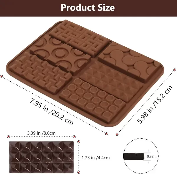 Producto - Molde silicona X6 tabletas choco texturadas - 5