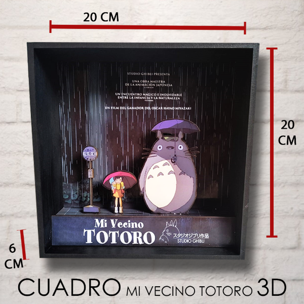 Producto - Cuadro 3d Mi Vecino Totoro