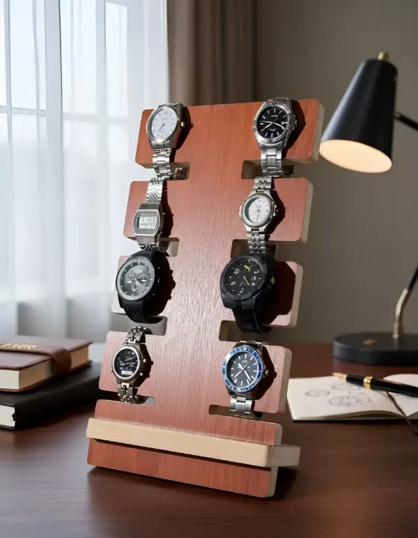 Producto - Porta Relojes Soporte Expositor Madera - 8 Relojes - 6