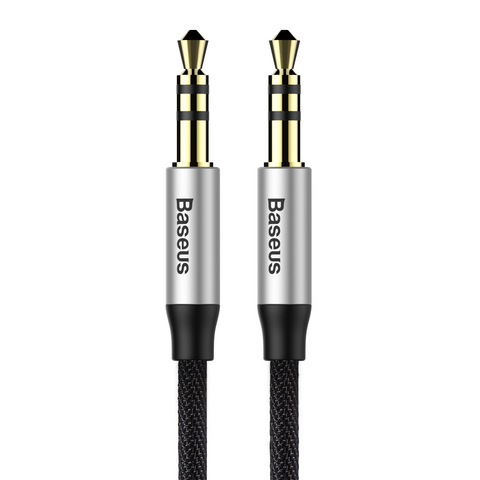 Producto - BASEUS YIVEN AUDIO CABLE (MALE TO MALE) M30 SILVER+BLACK 1,5 METROS