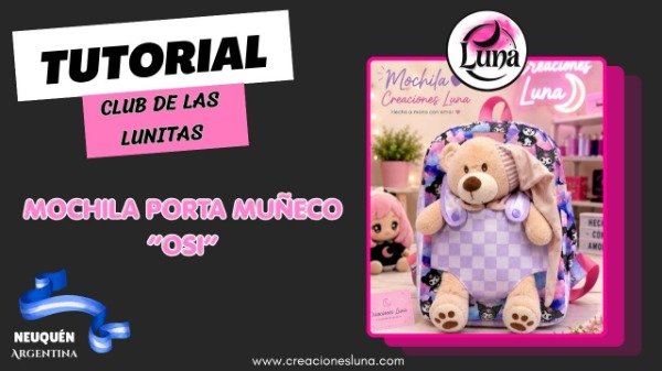 Producto - TUTORIAL - Mochila porta muñeco "Osi"