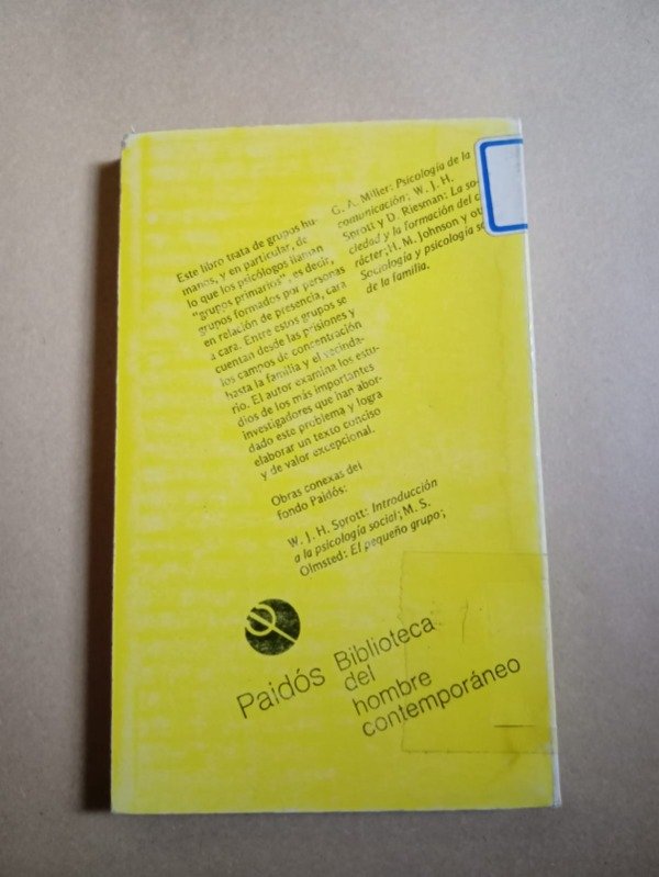 Producto - Grupos humanos - W. J. H. Sprott - Paidós 1980 - 1
