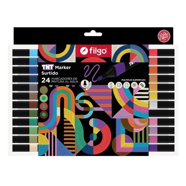 Producto - Marcador FILGO Pintura al agua  TNT x 24 colores