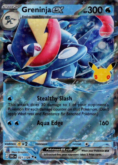 Producto - Greninja ex Ultra Rare 021/128 30th Celebration
