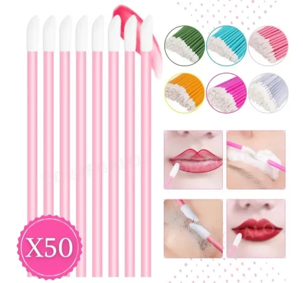 Producto - Pincel Descartable Para Labios Limpiador De Pestañas X50u