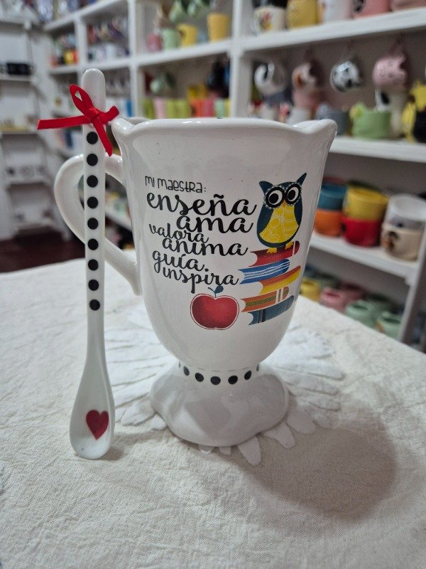Producto - Taza choco flor Mi maestra