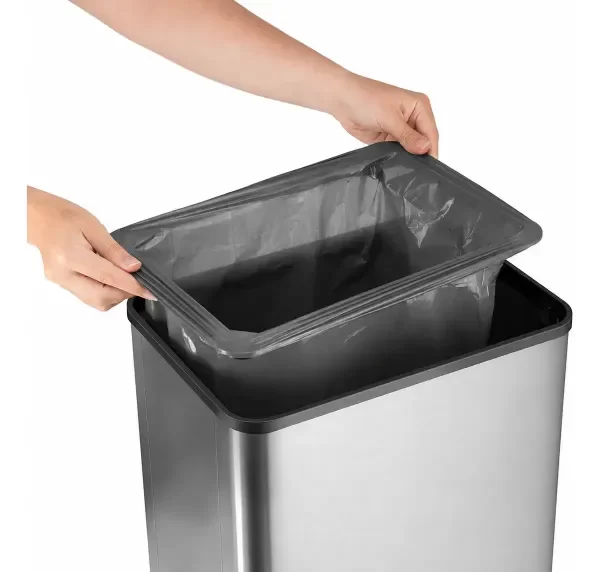 Producto - Tacho De Basura Inteligente Apertura Sensor Acero Inoxidable 50L y 30L Plateado - 6