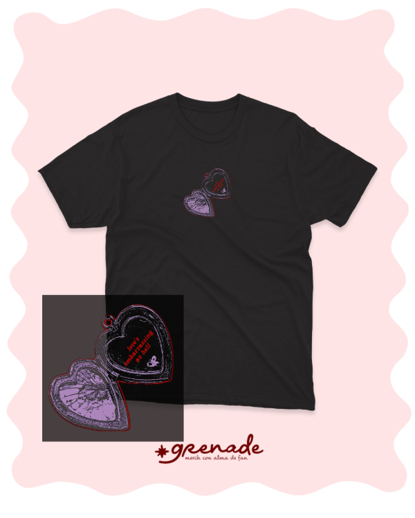 Remera " love is embarrassing"