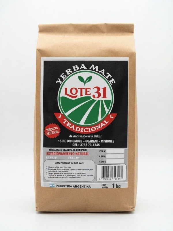 Producto - Yerba lote 31 Tradicional x 1kg - 0