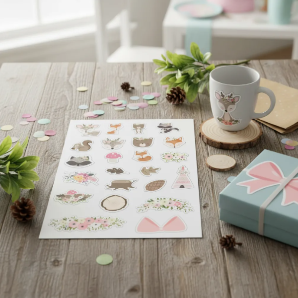Producto - Kit Imprimible Stickers Animales Del Bosque Encantado Calcos - 2