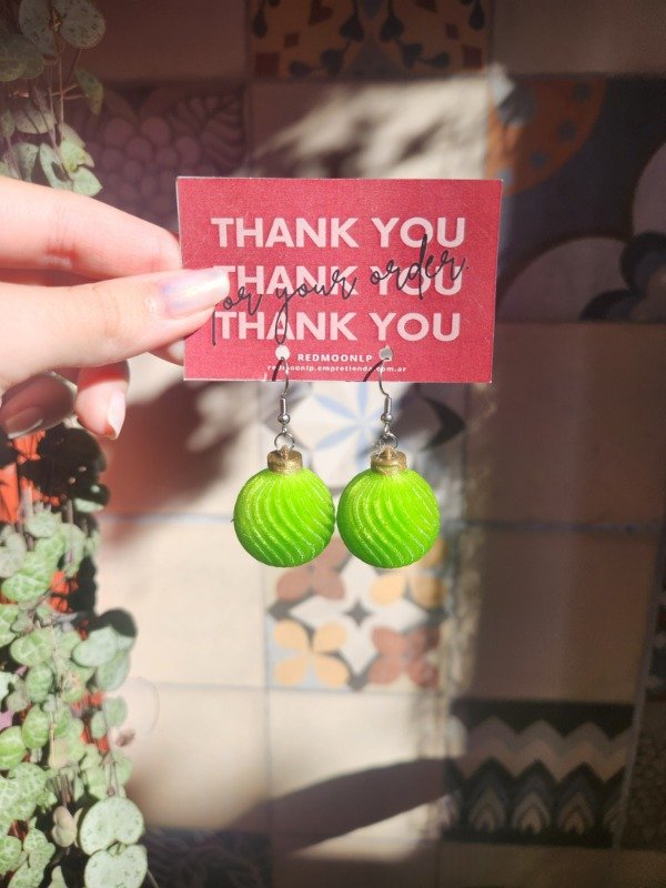 Producto - Aros Esfera Christmas ACERO QUIRÚRGICO (varios colores)