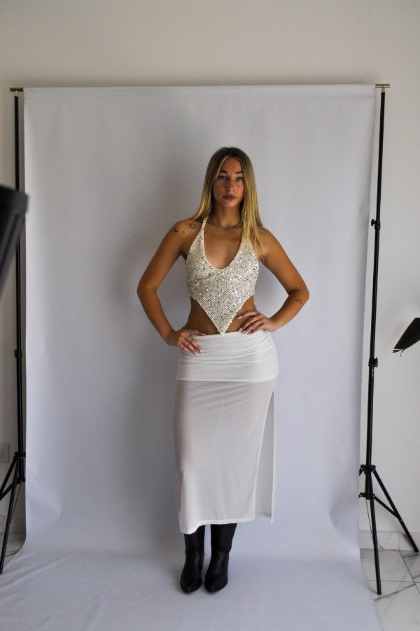 Producto - Falda Ruby/ blanco