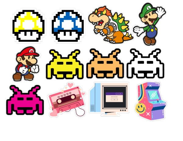 Producto - Planchita Stickers Retro 2