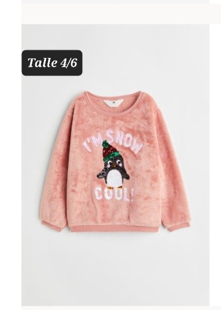 Buzo HyM polar soft talle 4/6 pingüino