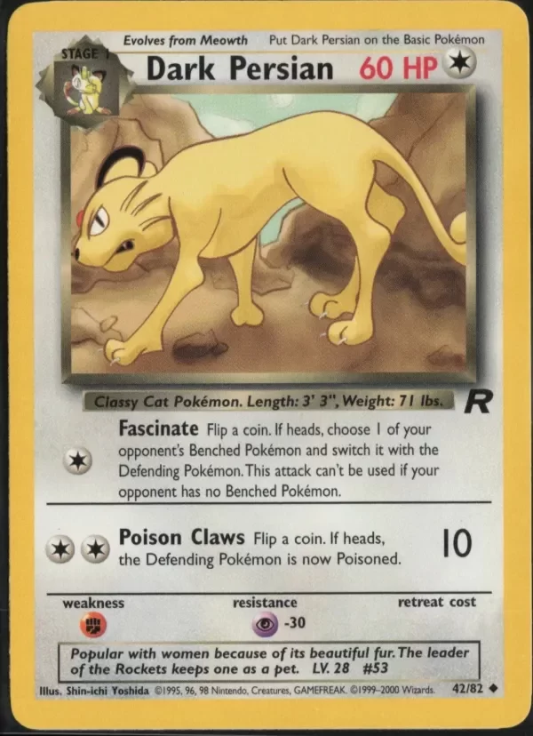 Producto - Dark Persian 42/82 - Team Rocket Carta Argentina