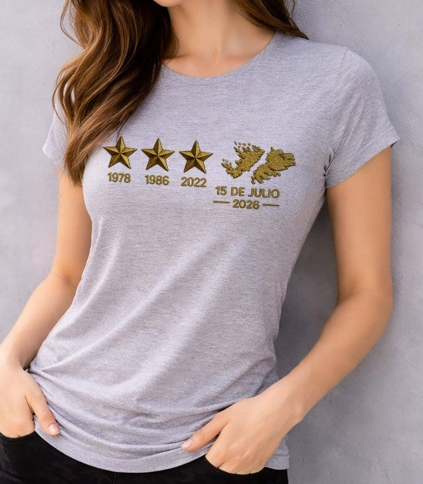 Producto - Remeras unisex y mujer 3 estrellas + Malvinas - 1