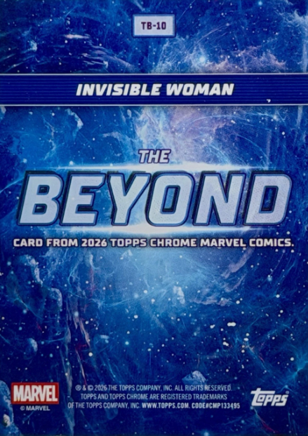 Producto - Topps 2026 Chrome Marvel The Beyond Insert Invisible Woman TB-10 - 1