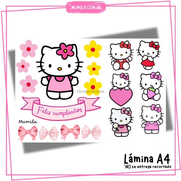 Producto - Lamina papel foto Topper Hello Kitty EN STOCK
