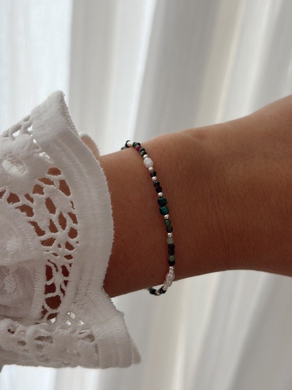 Producto - PULSERA MALAQUITA PERLAS - 1