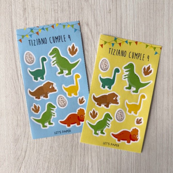 Producto - Planchas x10 stickers Dinos