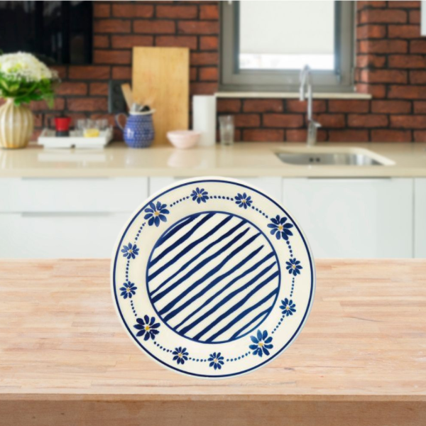 Producto - Plato de cerámica postre 18cm Biona Oxford Margaridas x 6